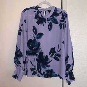 Worthington Purple Floral Blouse